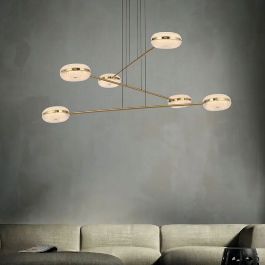 Moderne Deckenleuchte mit Fünf Kreislichtern